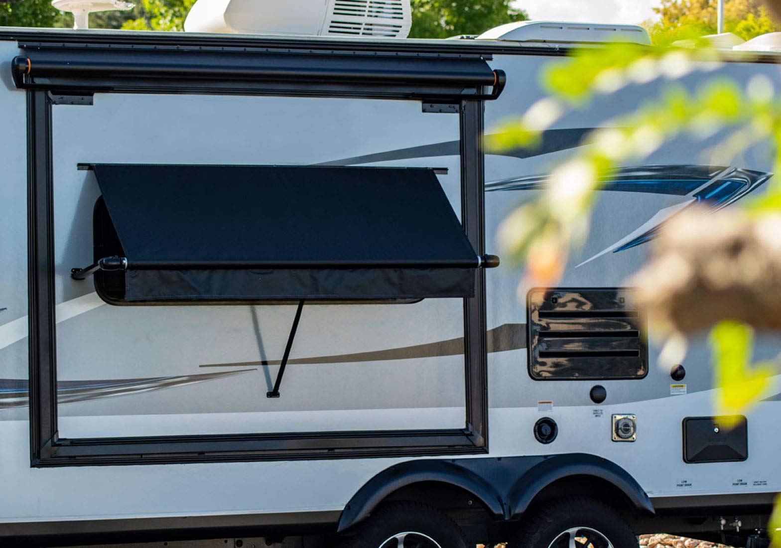 Carefree WG0354E4EB Simply Shade RV Window Awning-Black Vinyl-3.5' (42") - Image 4